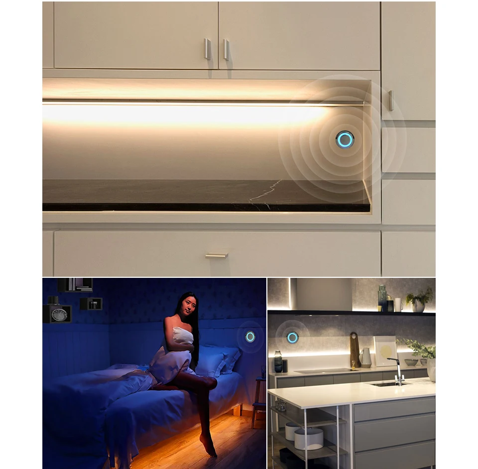 Плавное затемнение под выключатель освещения в шкафу сенсорный светодиодный светильник для спальни кухни светодиодный светильник s 2835SMD светильник для гардероба