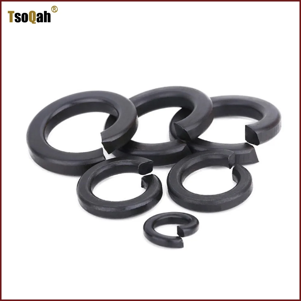 

split ring lock washer grade 8 M3 M4 M5 M6 M8 M10 M12 M14 M16 M18 M20 M22 M24 M27 M30 M36 carbon steel black oxide finish