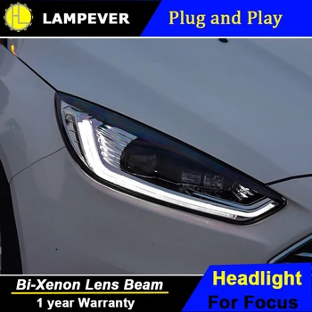 

Lampever Head Lamp case for Ford Focus 3 2015-2017 Headlights LED Headlight DRL Lens Double Beam Bi-Xenon HID car Accessories