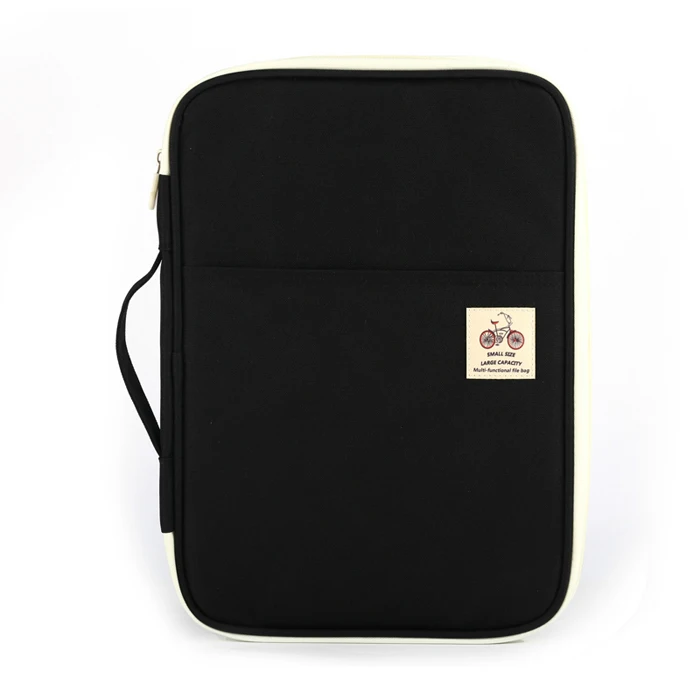 6 видов цветов, школьные, офисные, многофункциональные сумки, водонепроницаемые, ткань Оксфорд, сумка для хранения, для ноутбуков, ручек, канцелярских принадлежностей, iPad, сумка - Цвет: Black