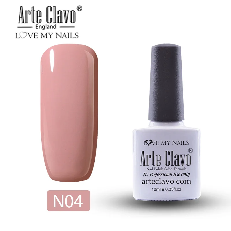 Arte Clavo основа и верхнее покрытие матовый топ гель лак для ногтей 10 мл Прозрачный впитывающий праймер гель лак для ногтей маникюр телесный розовый - Цвет: N04