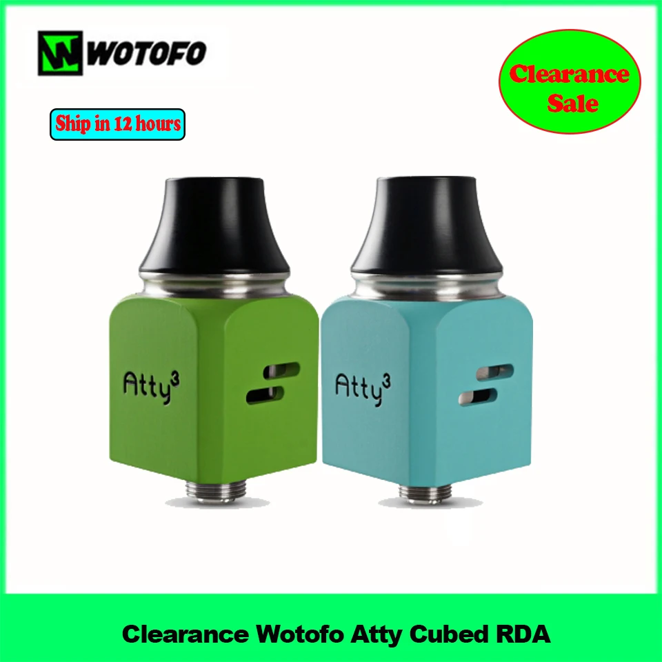 Оригинальный Wotofo Atty в кубе RDA 510 нить 304 Нержавеющая сталь Разделение центр Пост 2 мм сообщению отверстия ATTY3 RDA Atty Vape распылителя