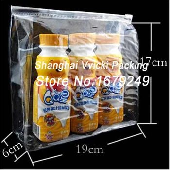 

19*17 *6cm Waterproof clear pvc cosmetic bag with zipper.gift travel bags sample cosmetic bag (100piece\lot) Free shipping