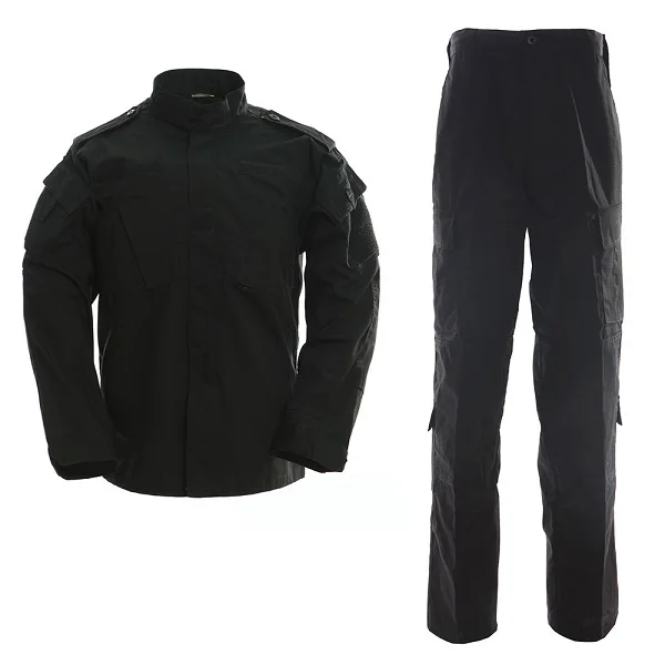 BDU USMC, камуфляжный костюм, комплекты, армейская военная форма, Боевая страйкбольная униформа, только рубашка и штаны - Цвет: Black