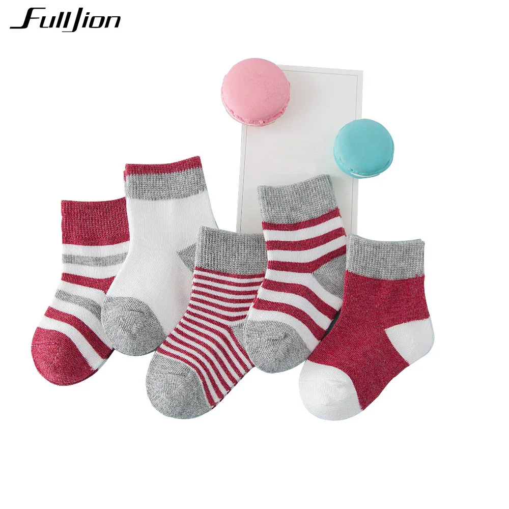 Fulljion Детские носки для детей хлопок 5 пар мультфильм новорожденных Милый