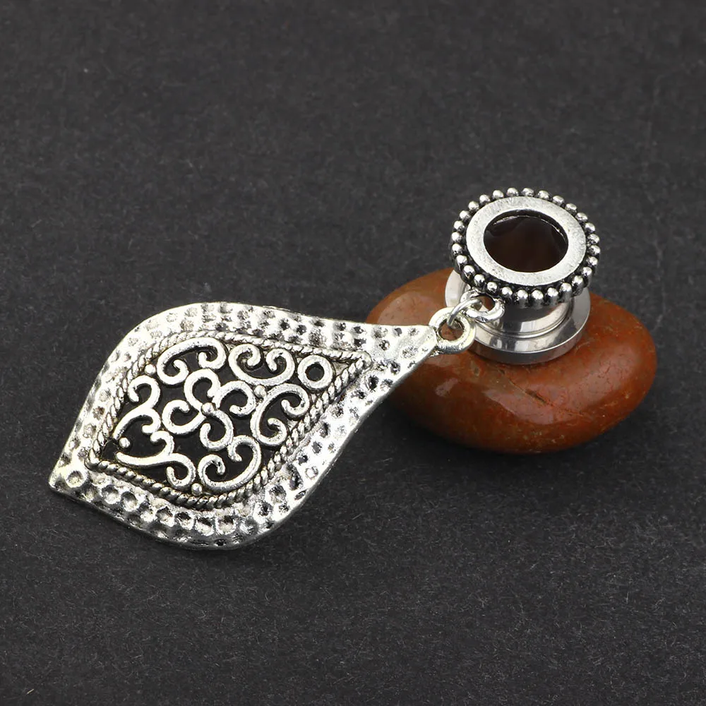 JUNLOWPY Dangle Ear Plugs Stainless Steel Screw Flesh Tunnel Expander Stretcher Body Earring Gauge Tragus Piercing Jewelry 70pcs