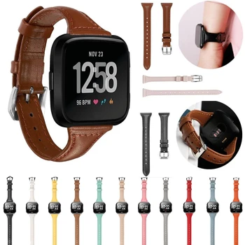 

For fitbit versa Band Replacement Watch band Genuine Leather wrist Watchband Strap Bracelet Smart Watch wristband Accessories