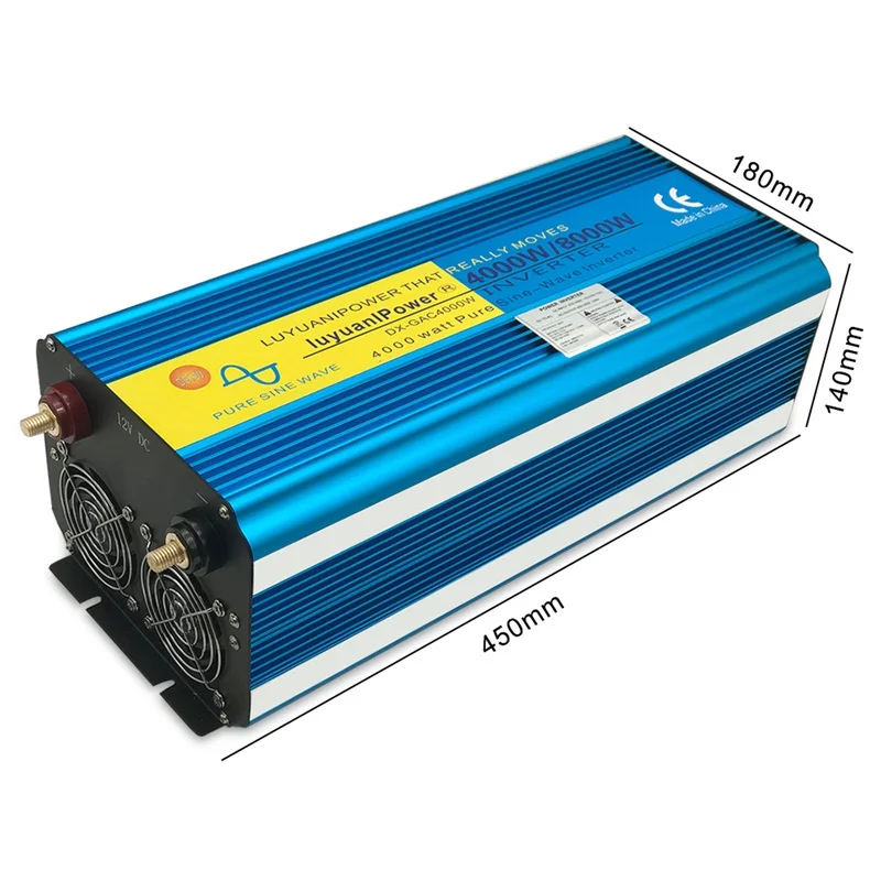  Pantalla LED Dual 8000W inversor de potencia de onda sinusoidal pura cc 12 V/24 V a CA 220 V/230 V/