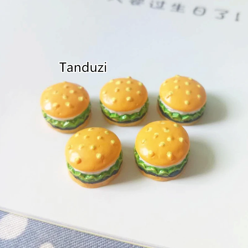 Tanduzi 20pcs Flatback Resin Cabochons Mini Resin Simulation Food