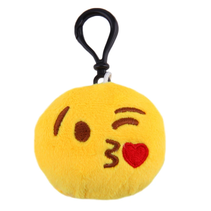 

Wechat Emoji Keychain Plush Keyring Emoticon Key Ring Plush Face Emoji Key Chain Bag Hanger Phone Chain Fur Keychain