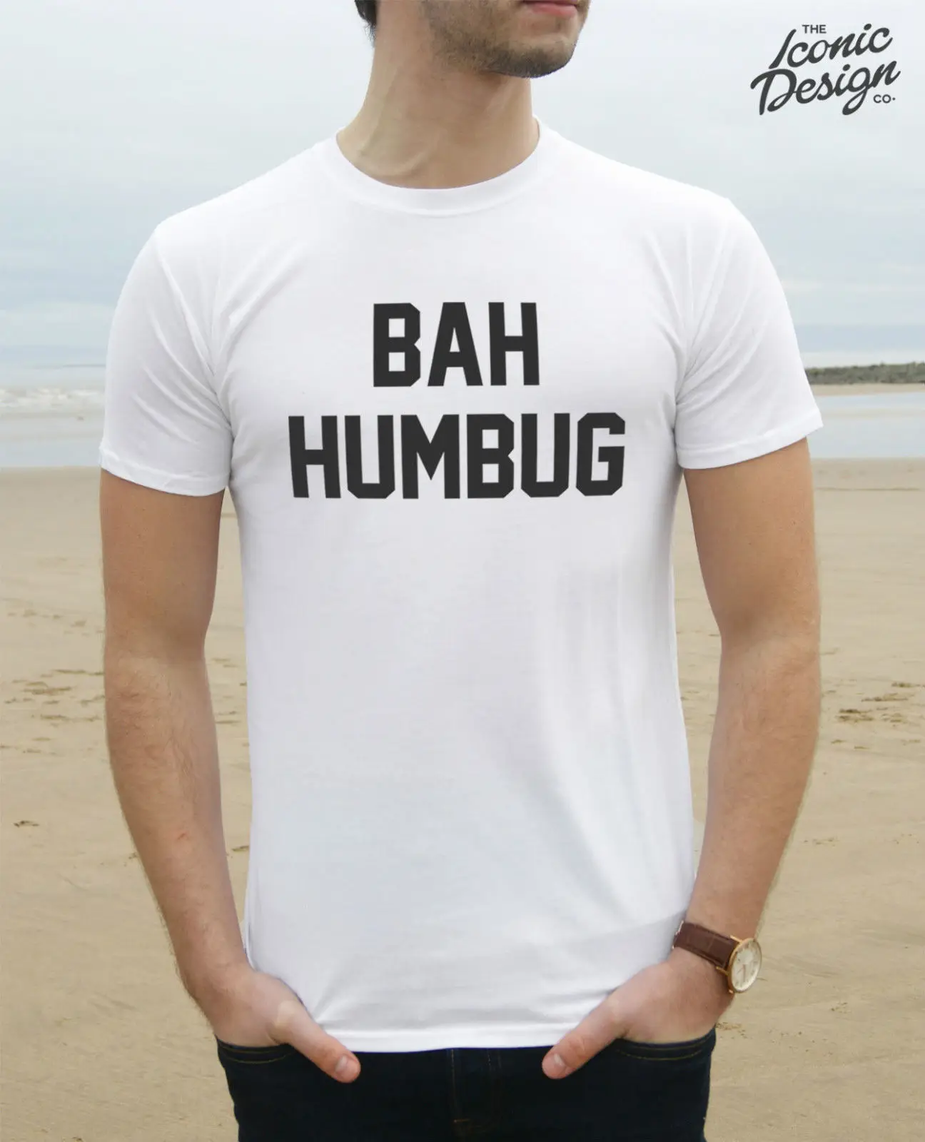 

Bah Humbug T-shirt Top Funny Gift Christmas Slogan Scrooge Hate Snow Men's New Tops Tee New Unisex Funny Tops freeshipping
