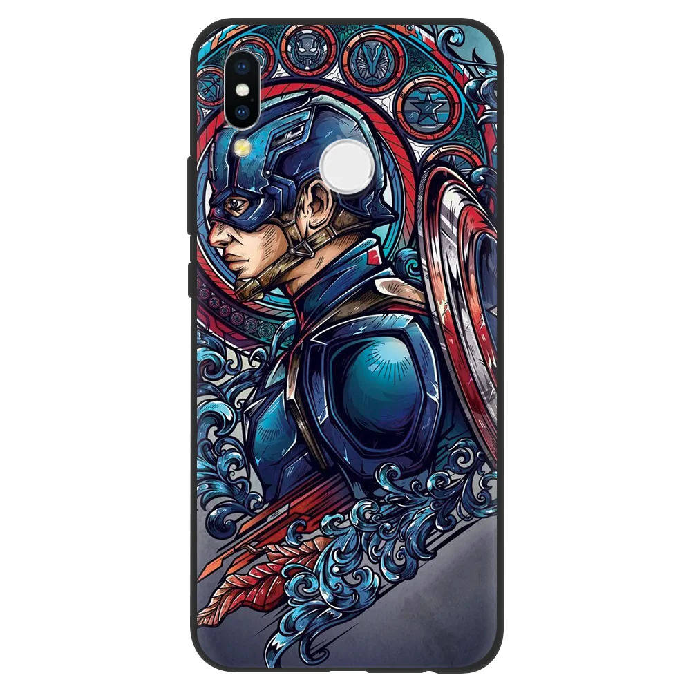 Мягкий ТПУ чехол Marvel черного цвета для huawei P30 mate 20 10 P20 P8 P9 P10 Lite Mini Pro Honor 8X10 Play P Smart чехол Fundas - Цвет: 0mlantk