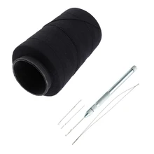 1 рулон черная нить для наращивания 902 ярдов с 1 шт. крюком-защелкой вязальные крючки для изготовления парика шитья волос Уток парик с завивкам