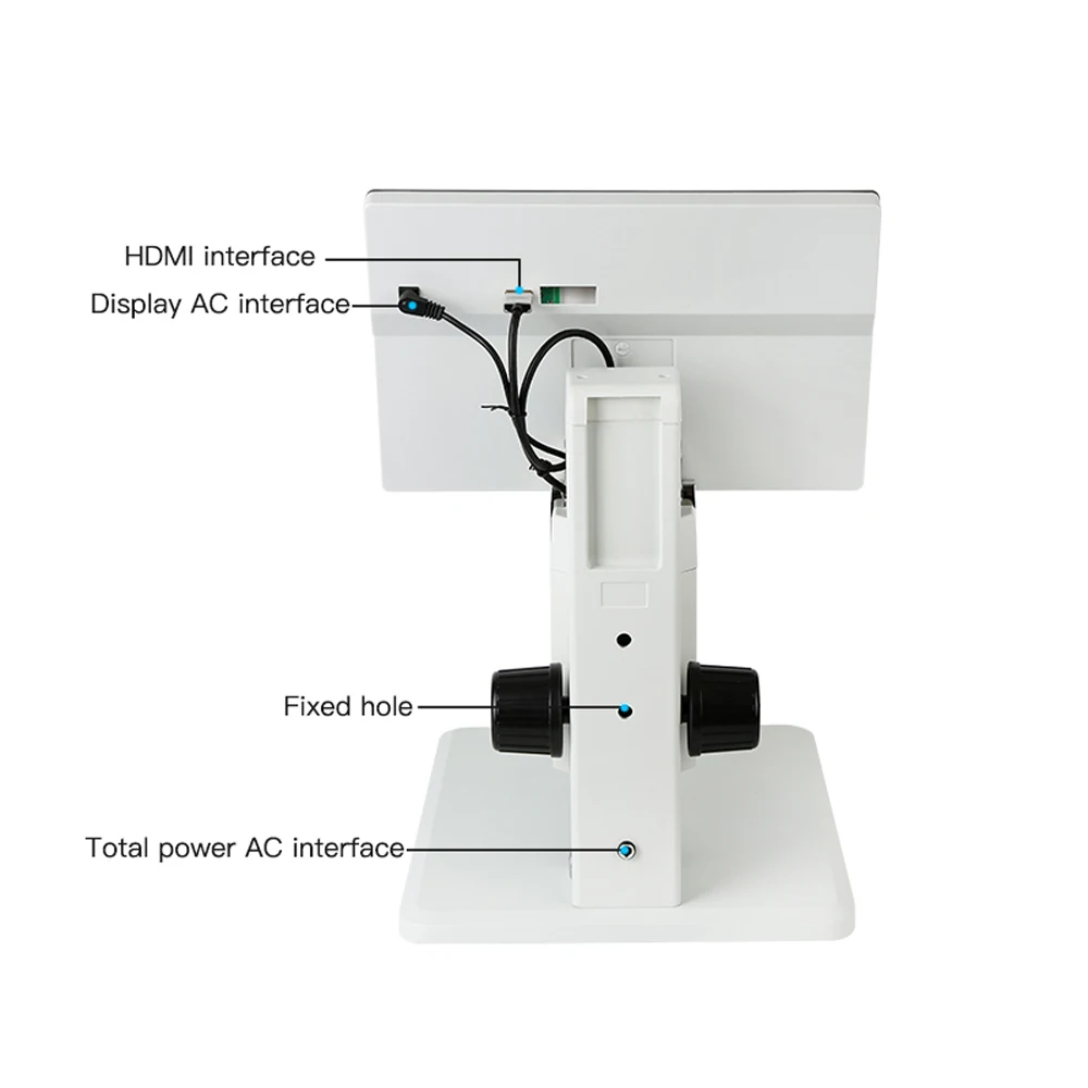 Промышленный ЖК-дисплей Дисплей электронный микроскоп с переменным фокусным расстоянием 10 дюймов 1080P HDMI интегрированный Дисплей для лаборатории Ювелирные изделия медицины