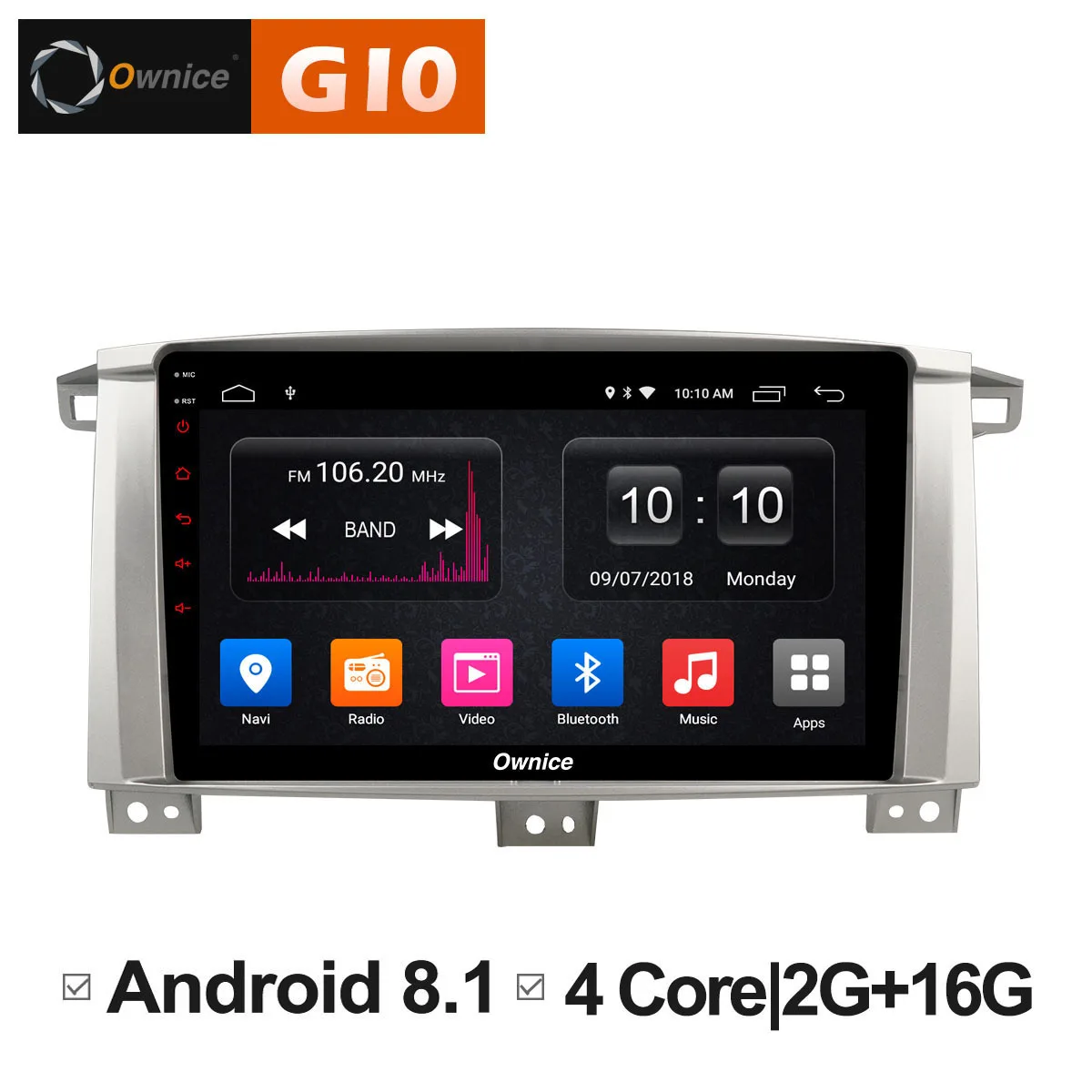 

Android 8.1 Car dvd Video Multimedia player for Toyota Land cruiser 100 2005 2006 2007 Vehicle GPS Navigation Radio Headunit DVR