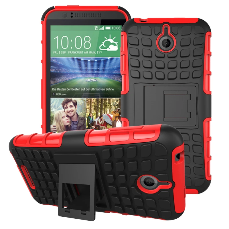 2 in 1 Armor Case Kickstand Stand Cover For HTC Desire EYE 526 820 826 626 620 610 510 One M9 M10 X9 Hard PC Soft TPU Back Case