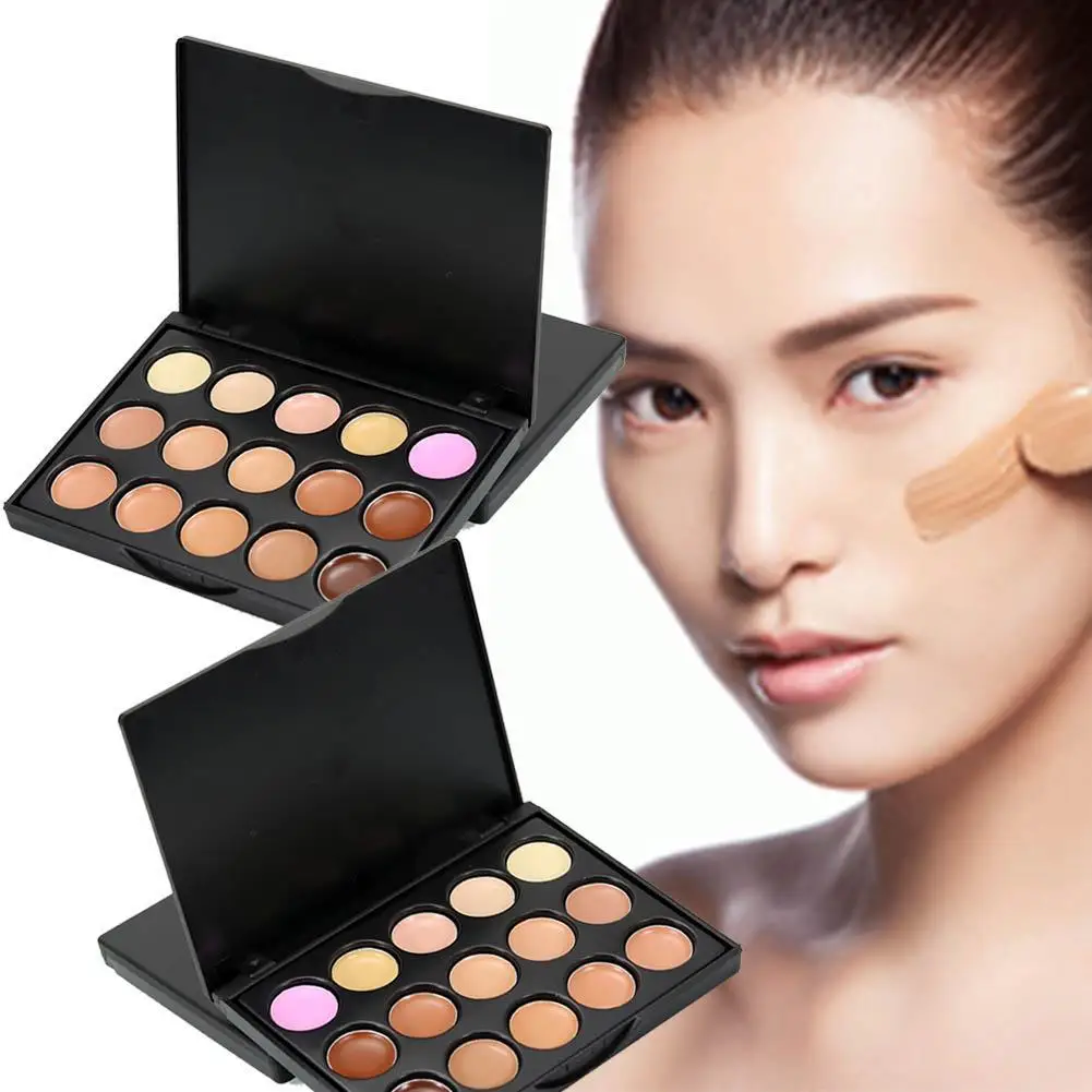 

15 color concealer soft concealer isolated foundation cream, cover freckles acne marks dark circles, contour makeup concealer