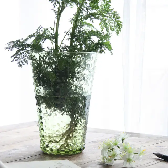 Multicolour Glass Vase Hydroponic Plants Luckybamboo Flower Pot
