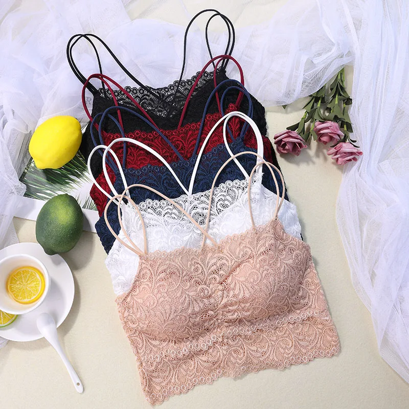 

Sexy Women Bra Fashion Lace Floral Bralette Bras Seamless Underwear Wire Free Bra