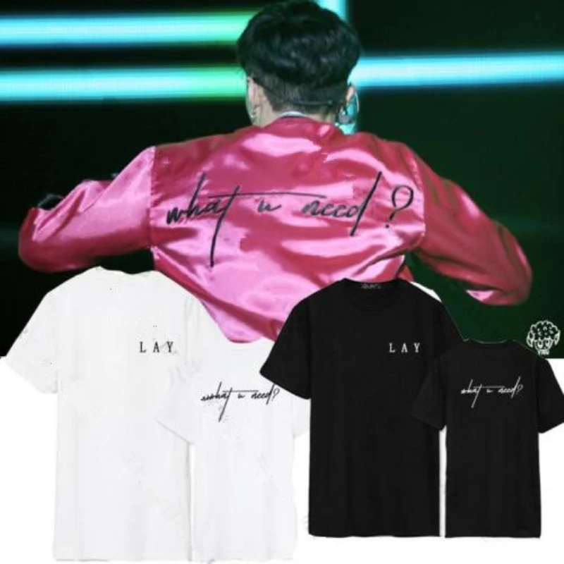 

Mainlead Kpop EXO Lay T-shirt What U Need Tshirt LOSE CONTROL Unisex Cotton TEE