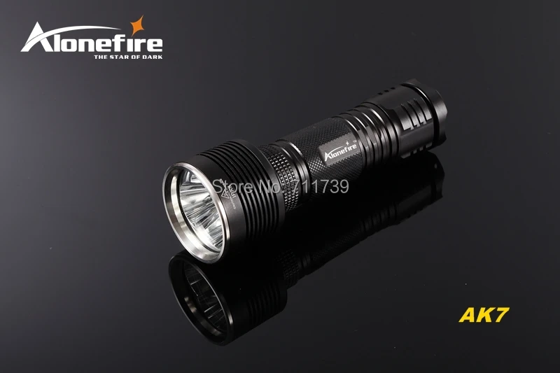 AloneFire AK7 3 x CREE XM-L U2 светодиодный фонарь 3480LM 5 режимов высокой мощности с удлинительной трубкой для 1/2x26650 батарей