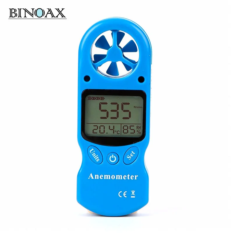 

Binoax Digital Hand-held Wind Speed Gauge Meter 30m/s Air Flow Speed Meter +Temperature Thermometer