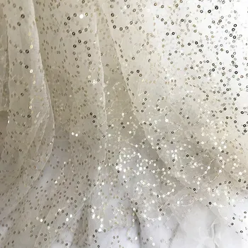 

GLace 3Y/Lot sequin fabric african lace fabric 2019 star wedding veil sequin mesh wedding soft net fabric supplement TX787
