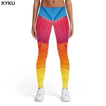 

KYKU Brand Graffiti Leggings Women Colorful 3d Print Art Spandex Gothic Ladies Harajuku Printed pants Womens Leggings Pants