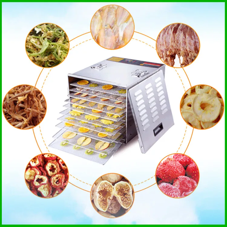 18 free ship commercial 10 Trays food fruit Dehydrator 220V electric