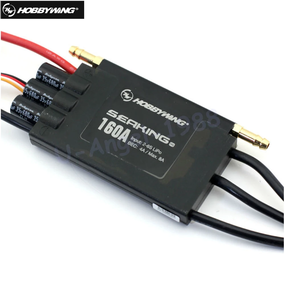 

Original Hobbywing Seaking Pro Bootsregler 160A BEC 4A 2-6s BL Motor ESC HV BEC for RC R/c Racing Boat