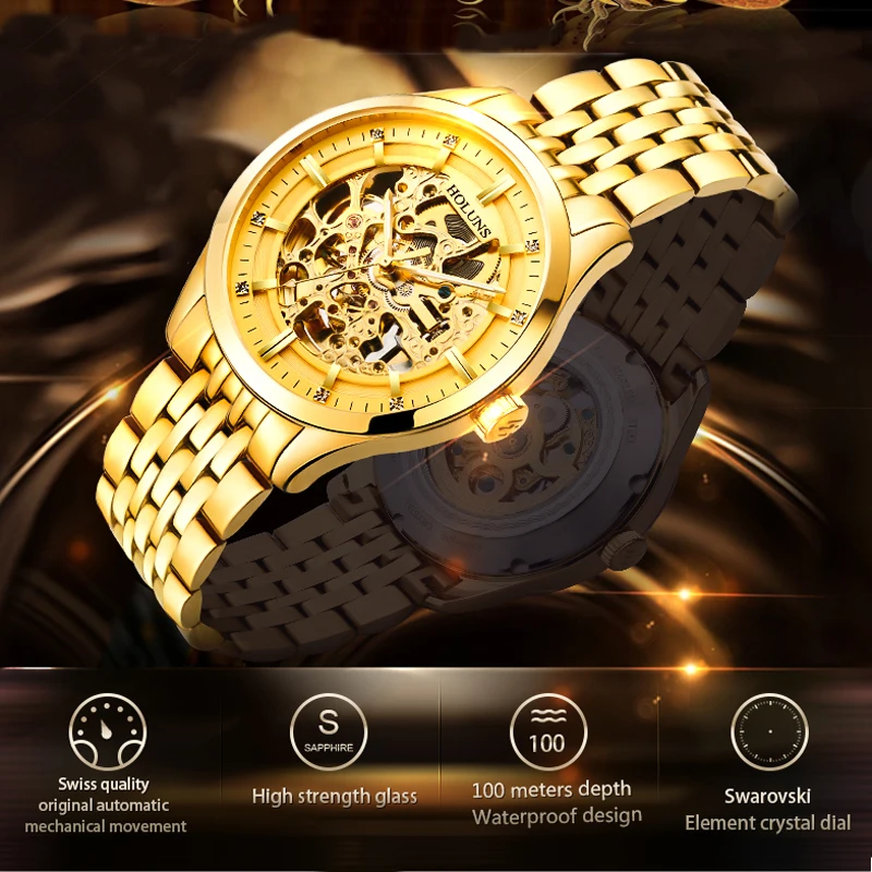 Мужские наручные часы скелетоны Relojes Hombre 2019 автоматические Роскошные мужские в