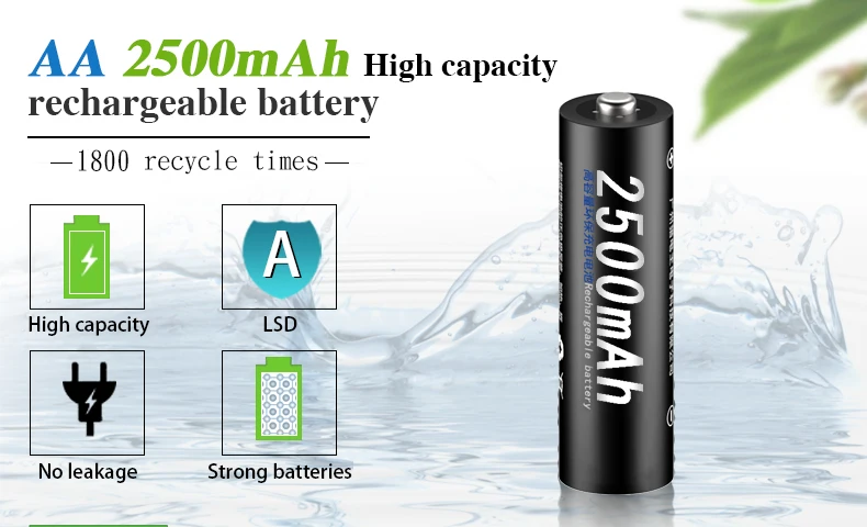 PALO 4 шт. настоящая емкость AA 2500mAh 1,2 V 3000MAH Ni-MH предварительно Заряженная аккумуляторная батарея AA 1300MAH 3A 1100MAH AAA Baterias