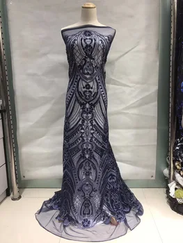 

New Arrival Sequins Guipure Tulle Lace Fabric Wholesale African Party Laces 2019 Embroidered Guipure French Lace Fabrics L895