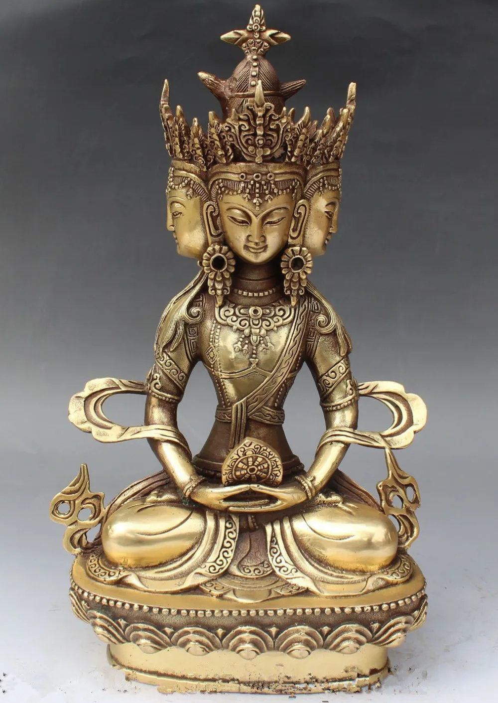 Tibet Tibetan Buddhism 4 Face Amitayus longevity God Goddess Buddha