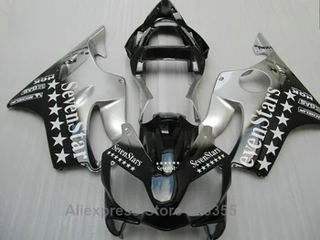

Seven star Fairing Kit for Honda CBR 600 F4i 600F4i 03 02 01 ( Silver Black ) 2002 2003 2001 Injection fairings ll42