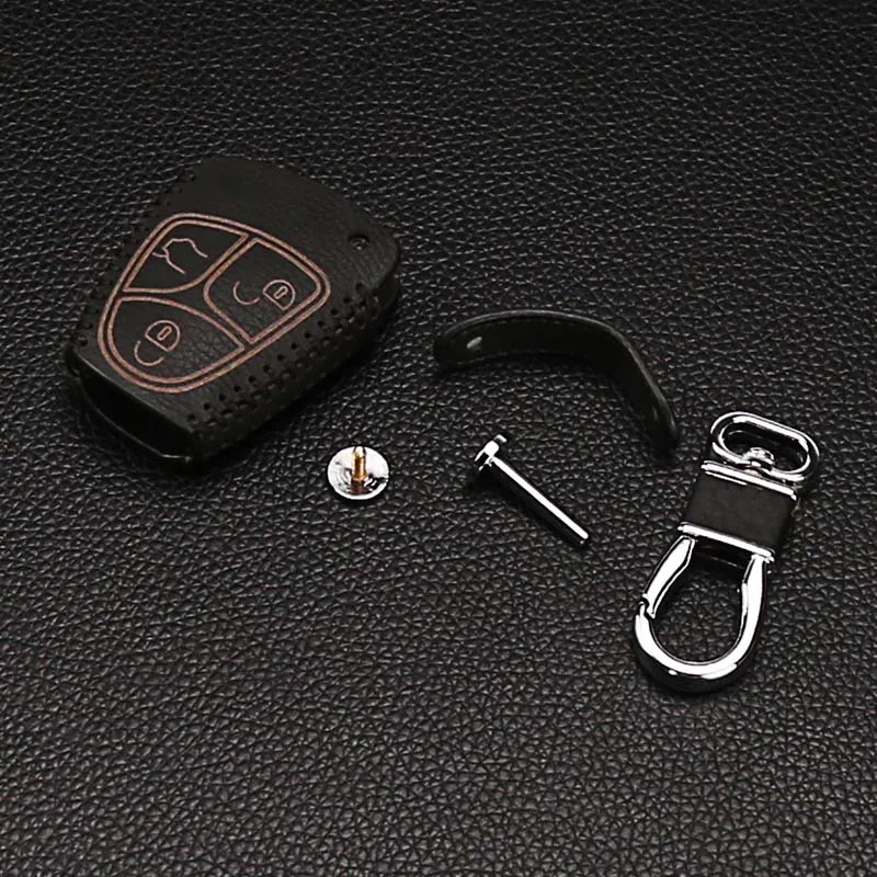 CarLeather ключа автомобиля чехол для Mercedes Benz W203 W210 W211 amg W204 CLS CES CLK CLA SLK Classe смарт-автомобильный брелок