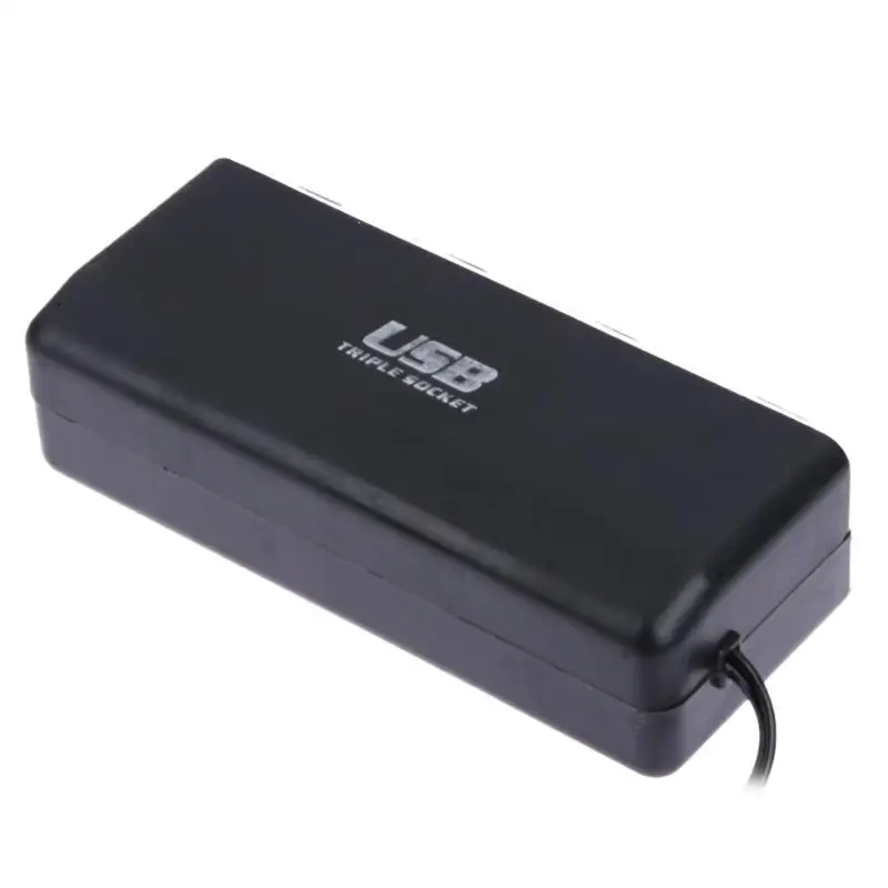 Автомобильный прикуриватель разветвитель разъем USB зарядное устройство адаптер Встроенный предохранитель для мобильного телефона/gps/iPod/PDA три сдвоенная розетка
