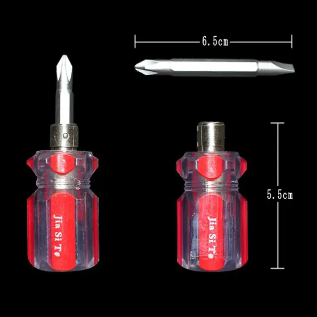 New Mini Dual Purpose Stainless Steel Retractable Screwdriver Cross Head Screwdriver Slotted Screwdriver