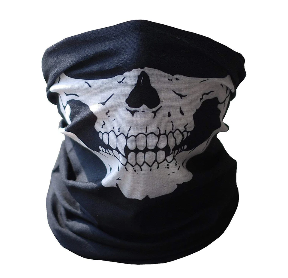 Волшебный череп, скелет, велосипедный головной шарф, тактические армейские шапки, трубчатая бандана, повязка на голову, головной убор на Хэллоуин, повязка на шею, маска для лица