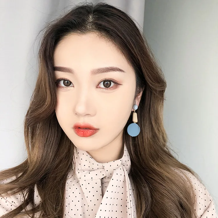 AOMU-Korean-Sweet-Irregular-Geometric-Square-Round-Circle-Button-Long-Drop-Earrings-for-Women-Girl-Wedding