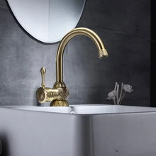 Luxury Carved Gold-plating Basin Faucet Bathroom Single Holder Sink Taps Antique Brass Decorative Hot and Cold Mixer Tap 88317 Luxury Carved Gold-plating Basin Faucet Bathroom Single Holder Sink Taps Antique Brass Decorative Hot and Cold Mixer Tap 88317