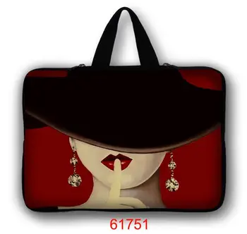 

Lady in hat Neoprene Zipper Laptop Sleeve Bag For 7/7.9/8.1/10/10.1/14/11.6/12/12.1/13/13.3/15/15.4/15.6/17/17.3 Tablet PC