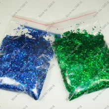50 г x 1/2"(1 мм) Блестки для ногтей темно-синий и зеленый ослепительный бриллиант палитра блесток форма для дизайна ногтей и блестки для ногтей