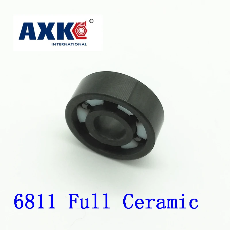 

Axk 6811 Full Ceramic Bearing ( 1 Pc ) 55*72*9 Mm Si3n4 Material 6811ce All Silicon Nitride Ceramic 6811 Ball Bearings