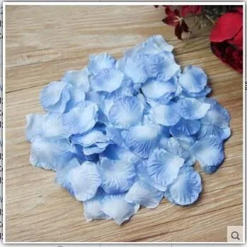 3000 шт/партия 5*5 см шелковые лепестки роз романтические украшения для свадьбы искусственные лепестки роз Свадебные цветы розы аксессуары - Цвет: light blue