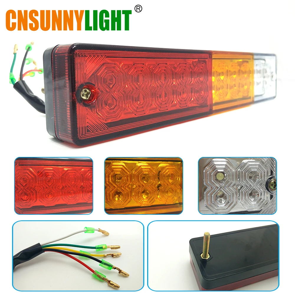 CNSUNNYLIGHT Waterproof 20leds ATV Trailer Truck LED Tail Light Lamp Yacht Car Taillight Reversing Running Brake Turn Lights 12V (4)