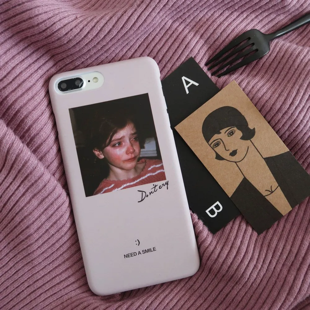ZMDLDZSW Vintage Women Fashion Image Quote Illustrator Print Hard Slim PC Cover For iPhone 6 s plus 7 8 8plus Case Cute |