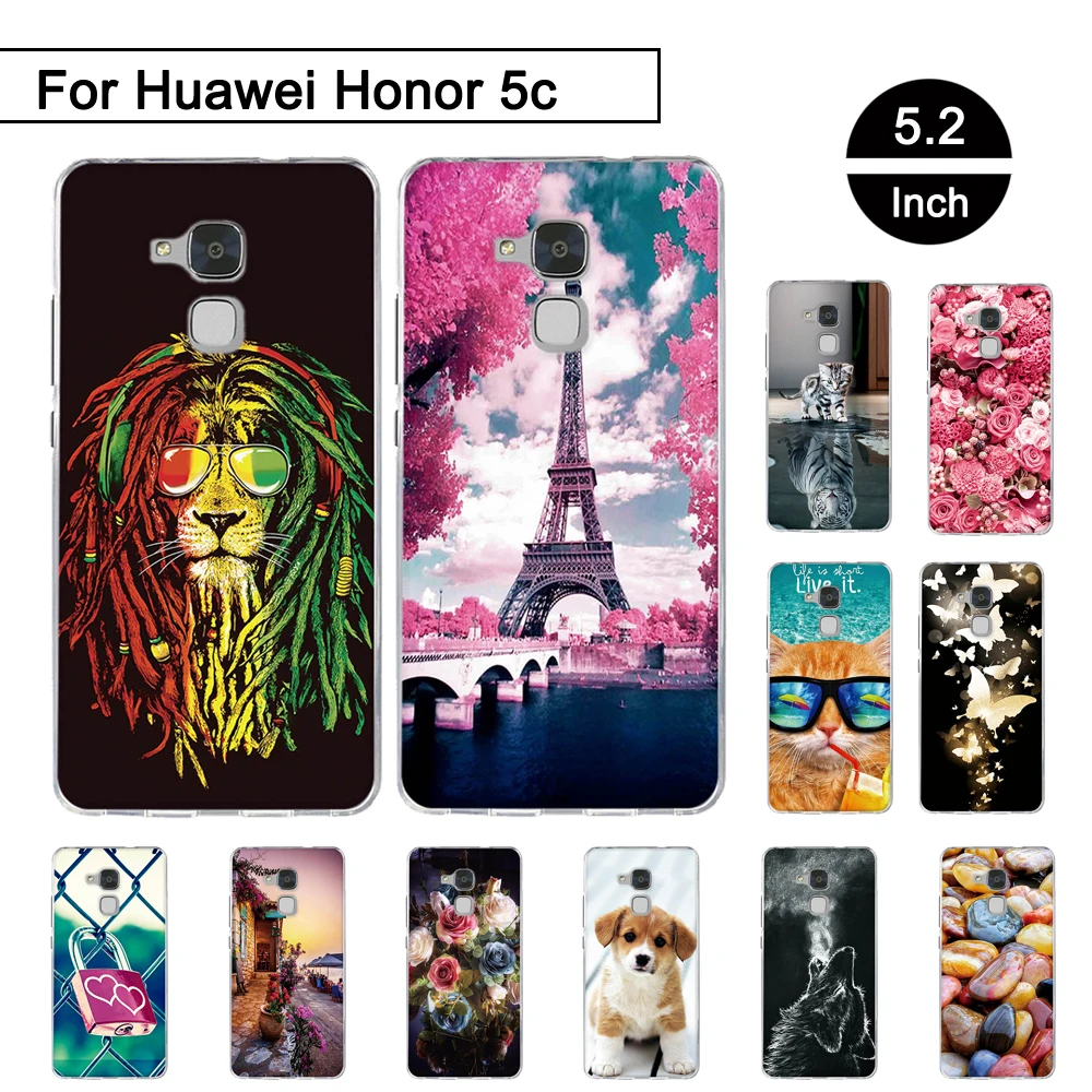 

TPU Cover For Huawei Honor 5C / 7 Lite / GT3 5.2" Soft Silicone Case For Huawei Honor 5C Case Back Phone Cover Honor 5c Shells