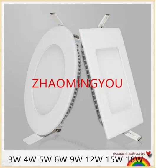 

YON Dimmable LED Panel Light Ultra Thin Ceiling Recessed Downlight 3w 4w 5w 6w 9w 12w 15w 18w LED Spot Light AC85-265V