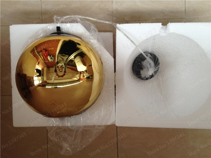 País das Maravilhas Bola de Luz do Candelabro Tira de Cobre Moderno de Vidro Lâmpada de Natal Levou Pingente Sombra Mirror Ball Luz Lustre da 25 Luzes de pendentes